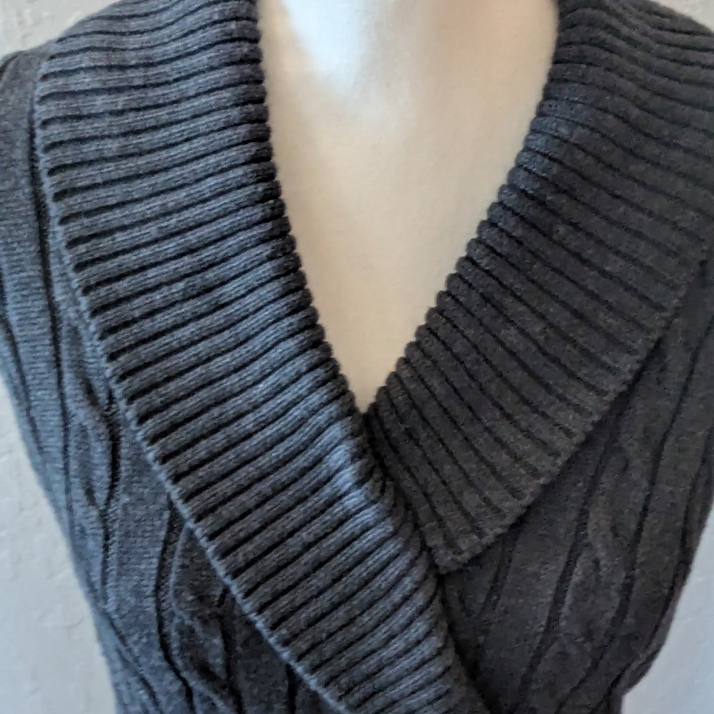 Calvin Klein Gray Cowl Neck Dress with Timeless Appeal